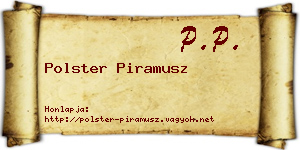 Polster Piramusz névjegykártya